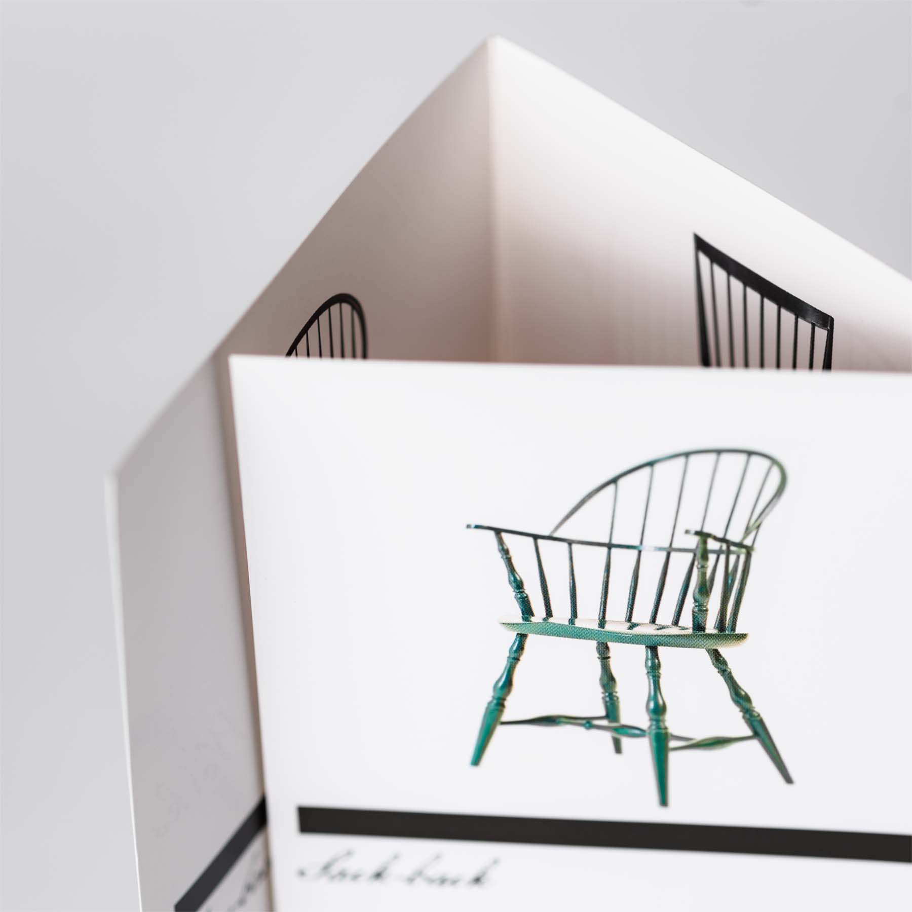 Folded brochure side panel.